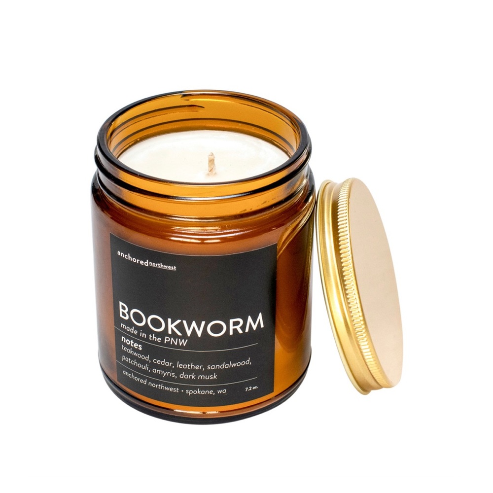 Bookworm candle by Anchored NW!
